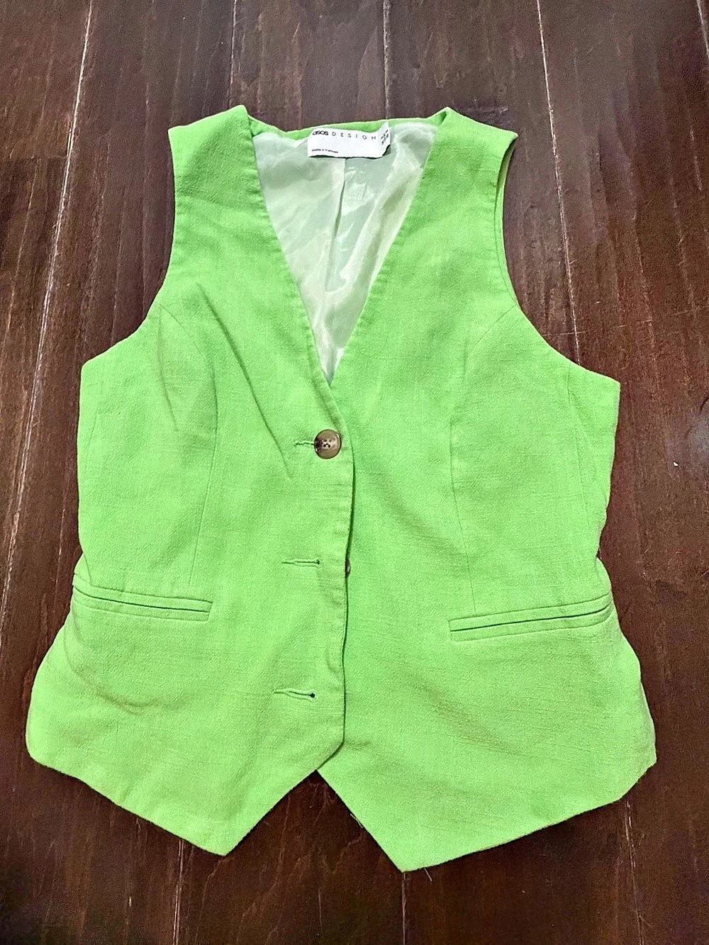 ASOS Design Green Vest Size 6 Like New